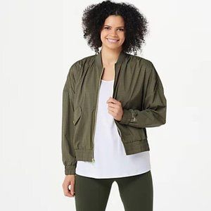 NWT ZUDA FORTITUDE WINDBREAKER BOMBER JACKET OLIVE GREEN XS